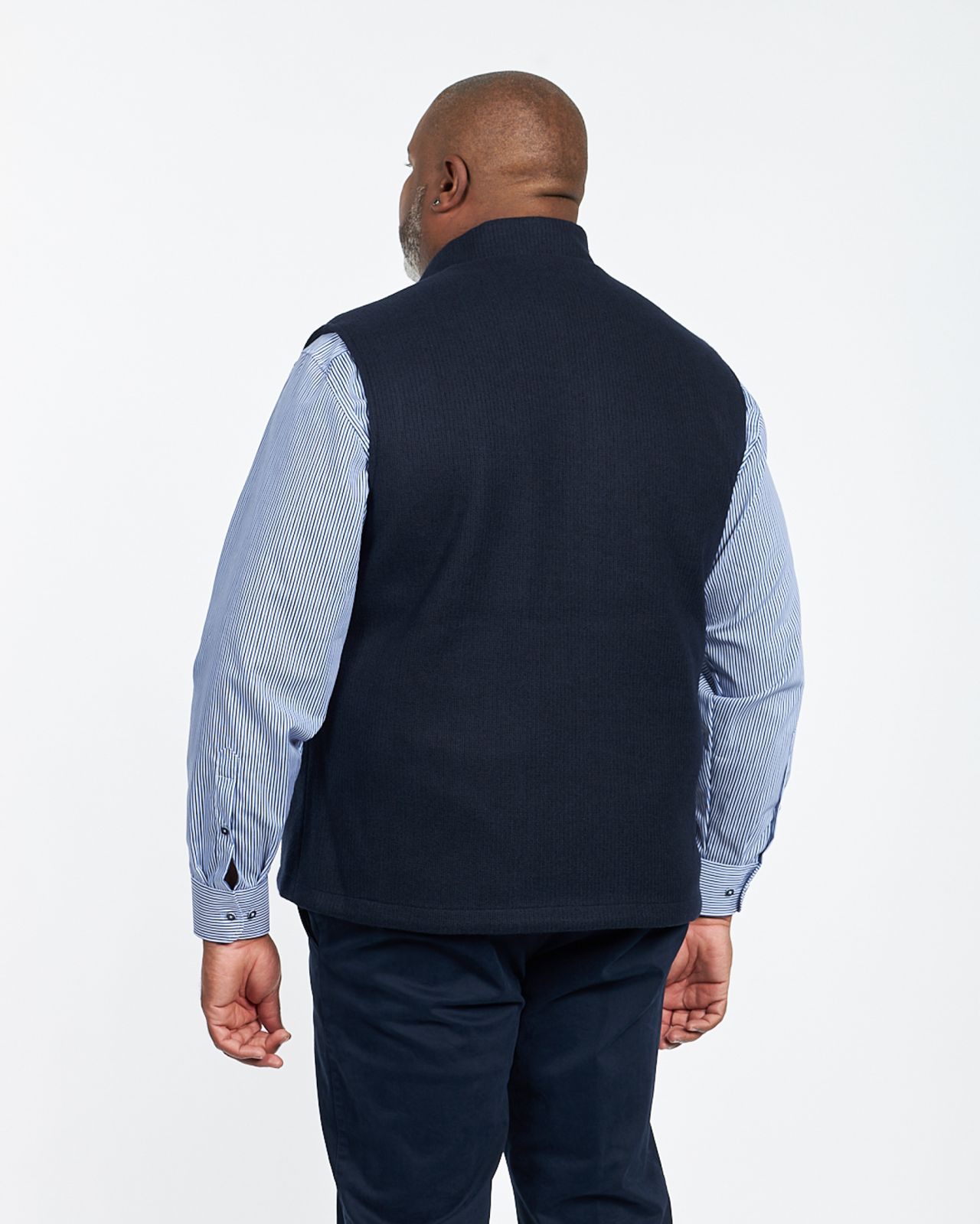 Blouson sans manches grande taille bleu marine