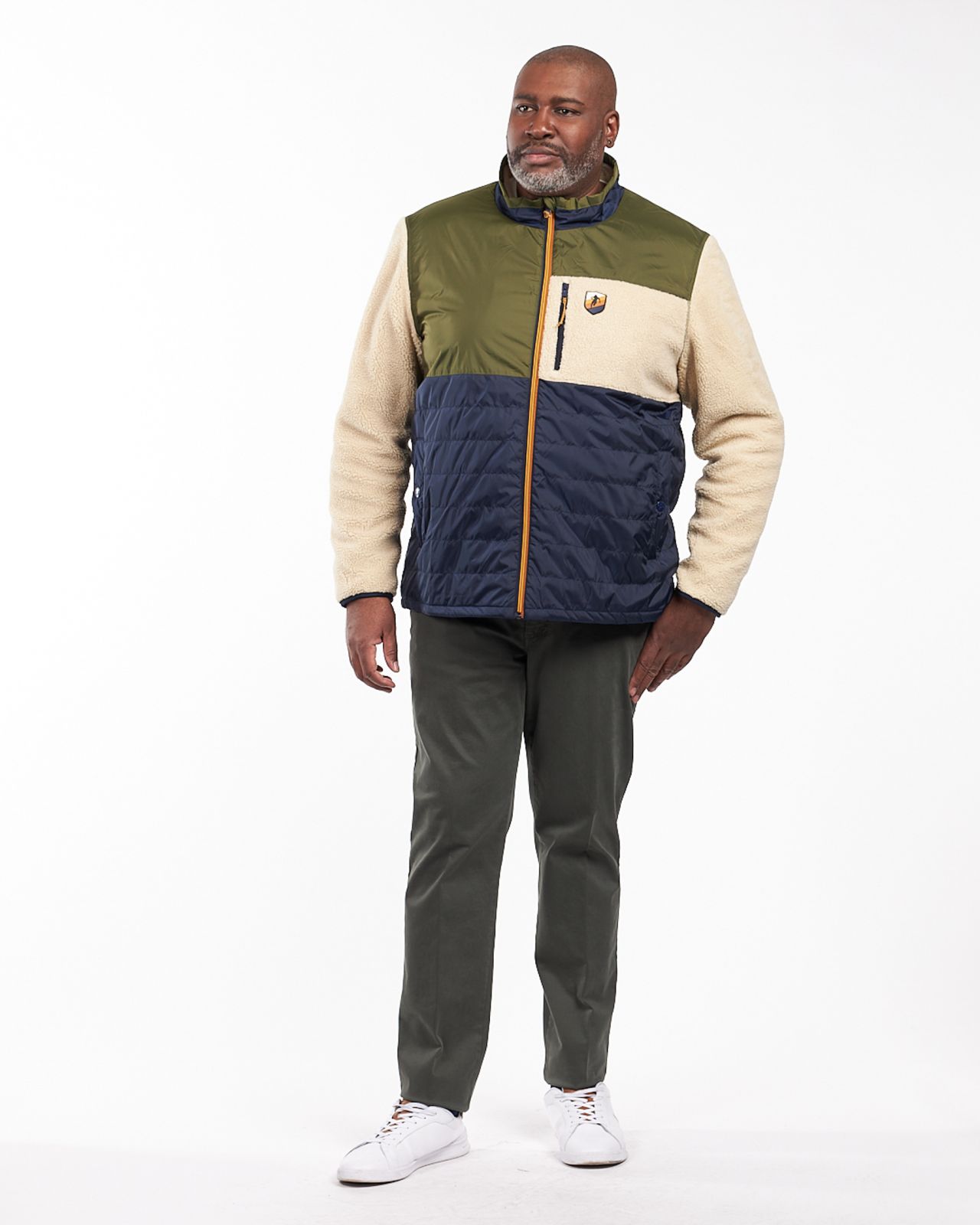 Blouson polaire grande taille beige