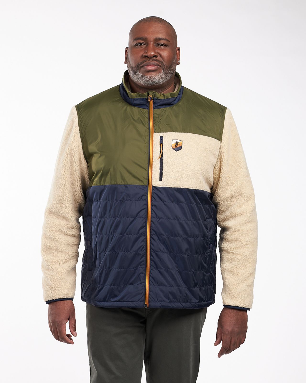 Blouson polaire grande taille beige