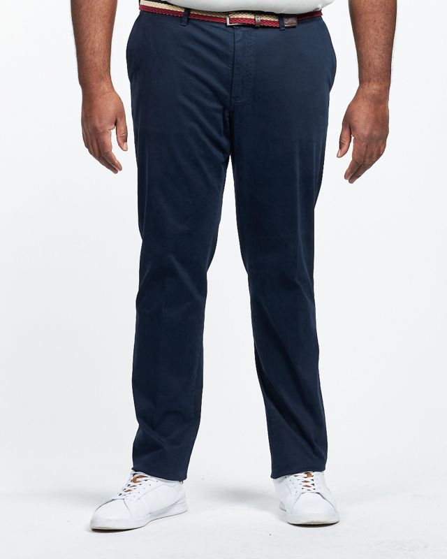 Pantalon chino avec ceinture grande taille bleu marine