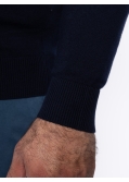 Pull en coton et laine grande taille bleu marine
