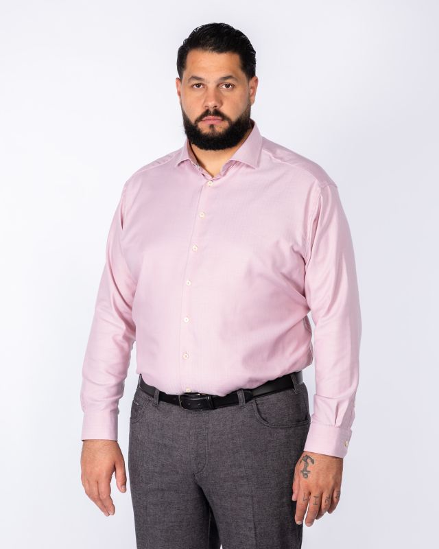 Chemise facile à repasser grande taille rose