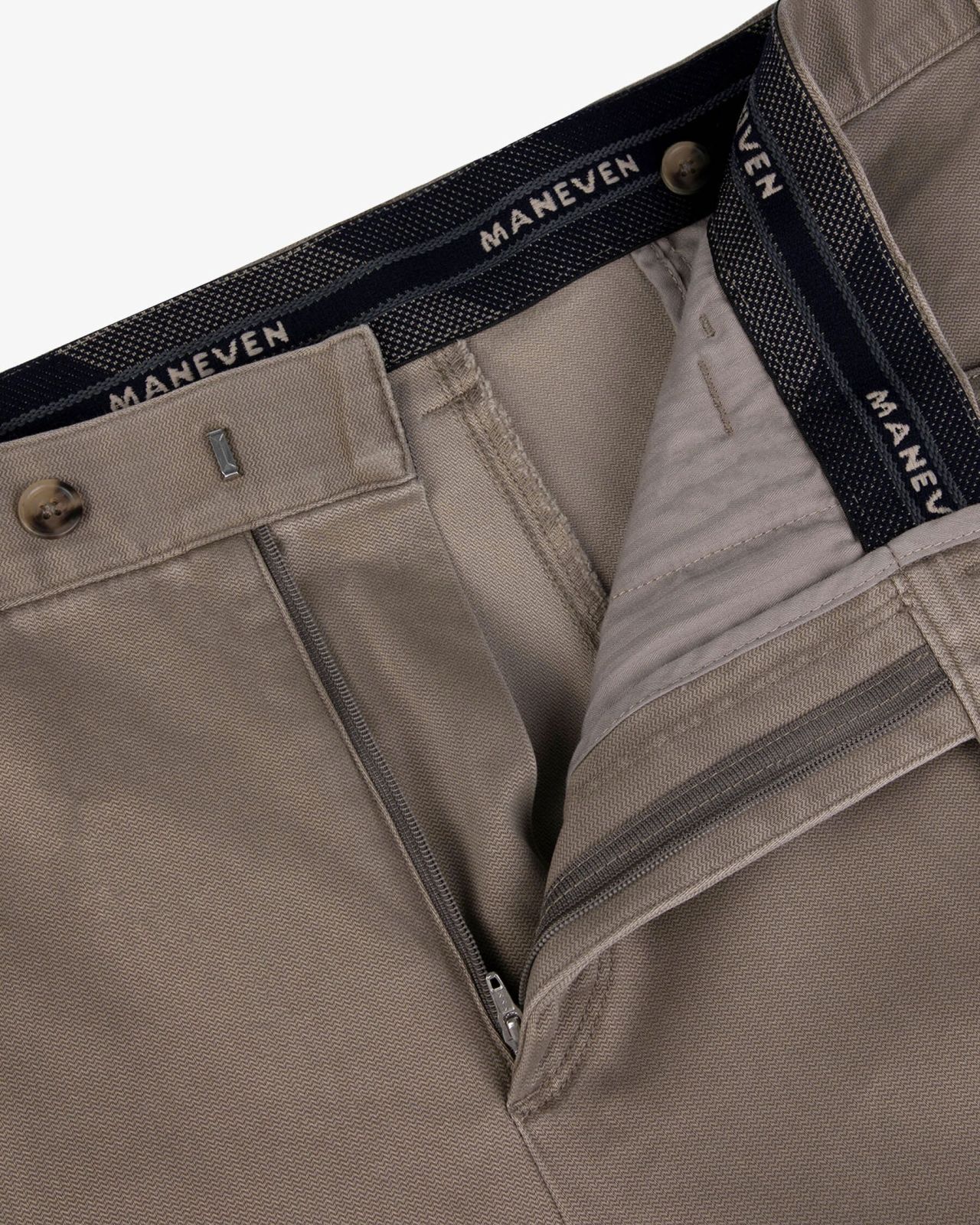 Pantalon chino grande taille armuré beige