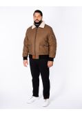 Blouson aviateur grande taille marron