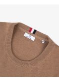 Pull en coton et laine grande taille marron