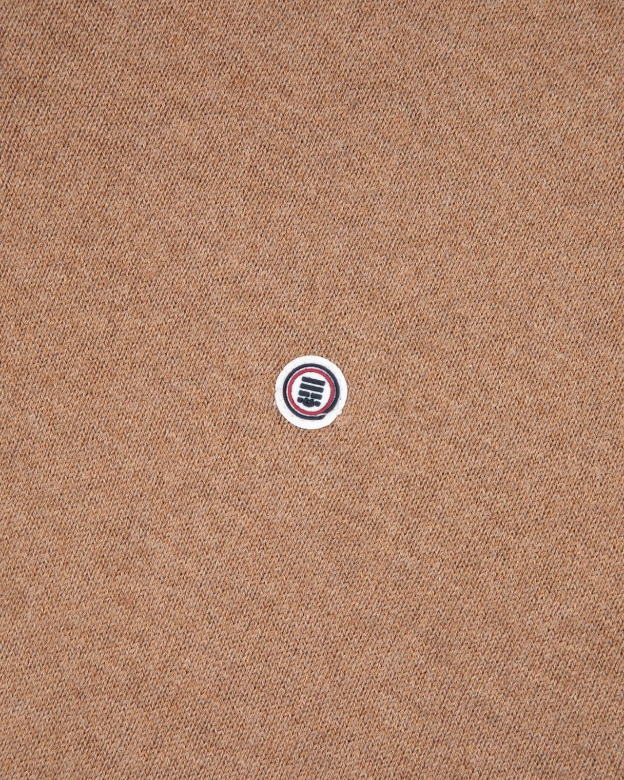 Pull en coton et laine grande taille marron