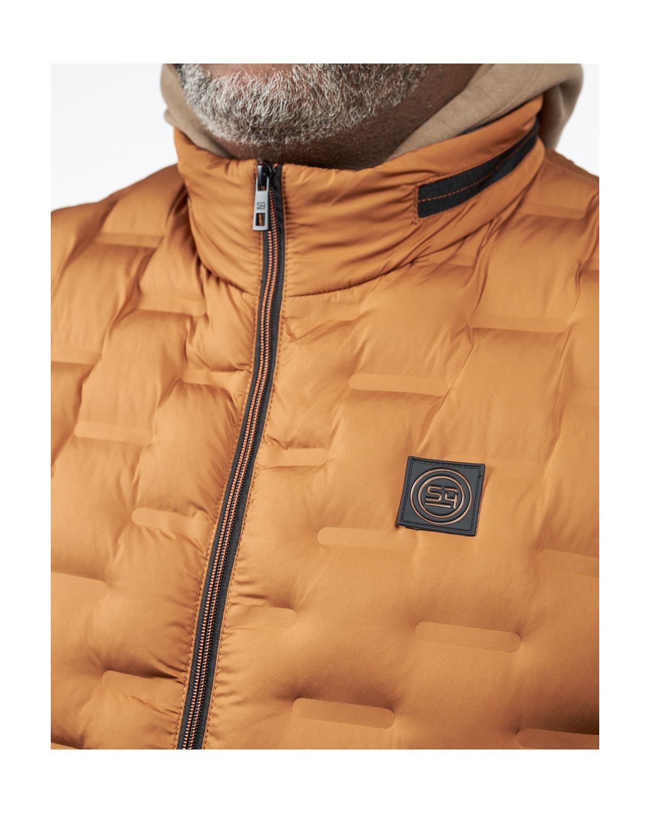 Doudoune sans manches grande taille jaune