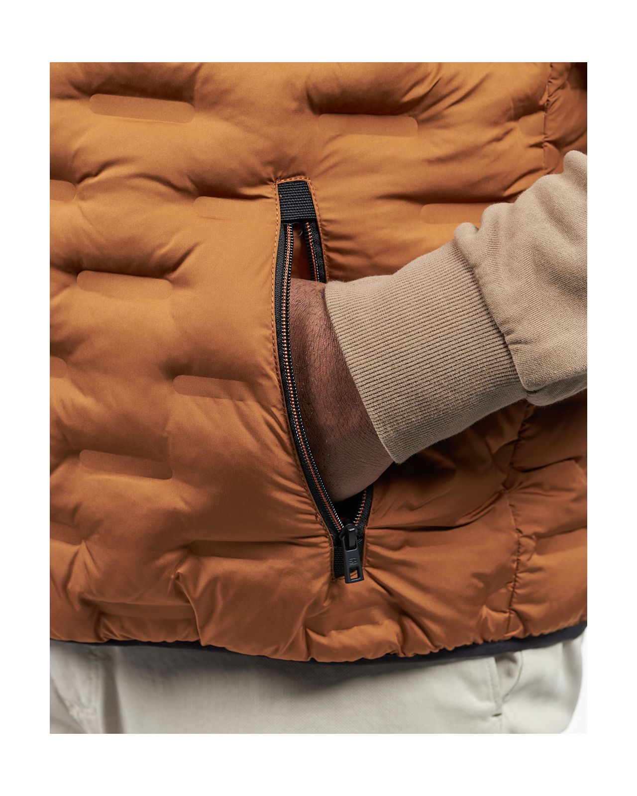 Doudoune sans manches grande taille jaune