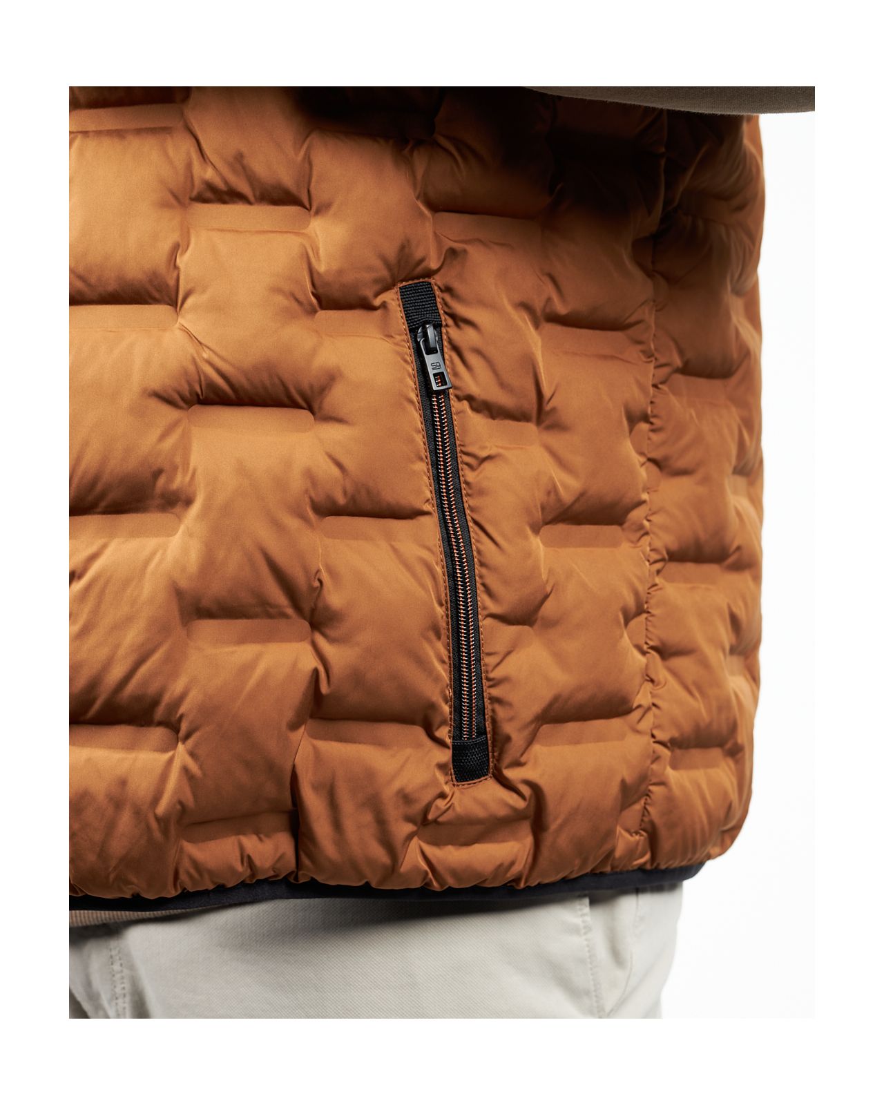 Doudoune sans manches grande taille jaune