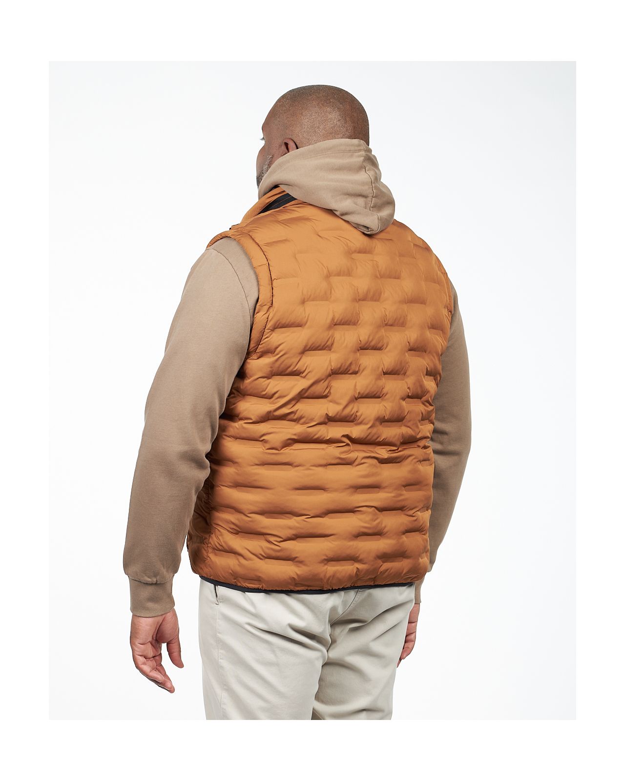 Doudoune sans manches grande taille jaune