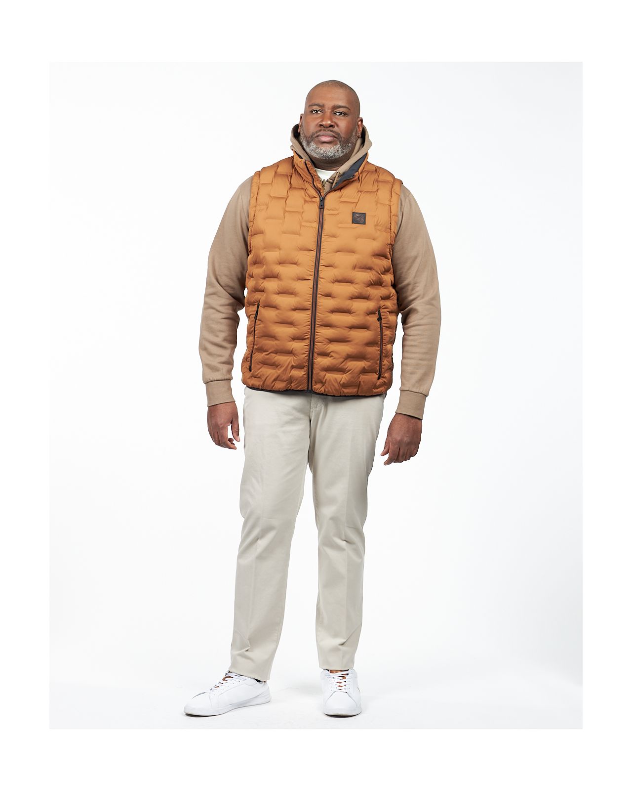 Doudoune sans manches grande taille jaune