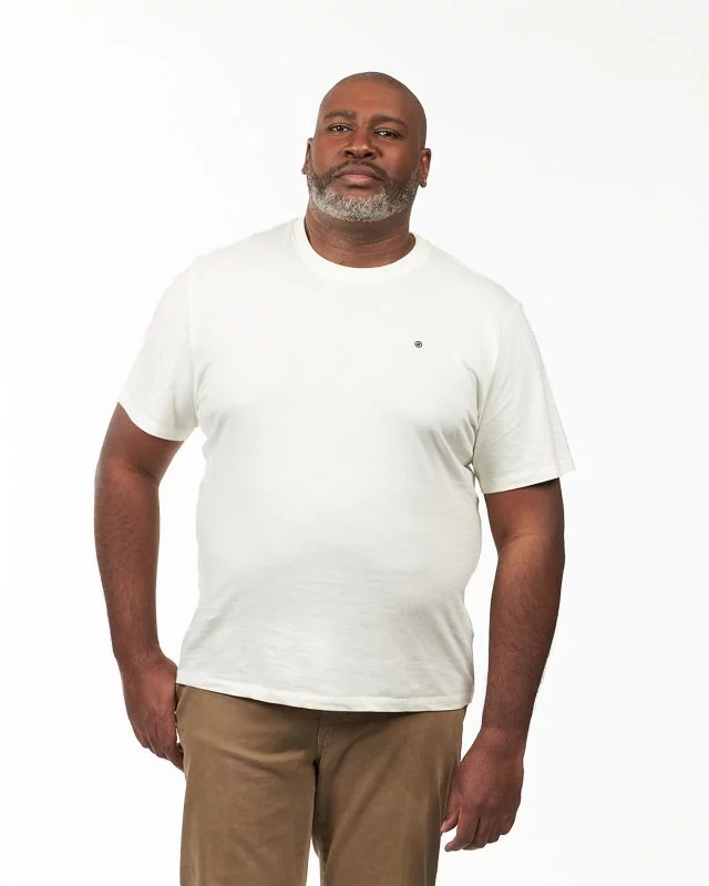 T-shirt grande taille écru