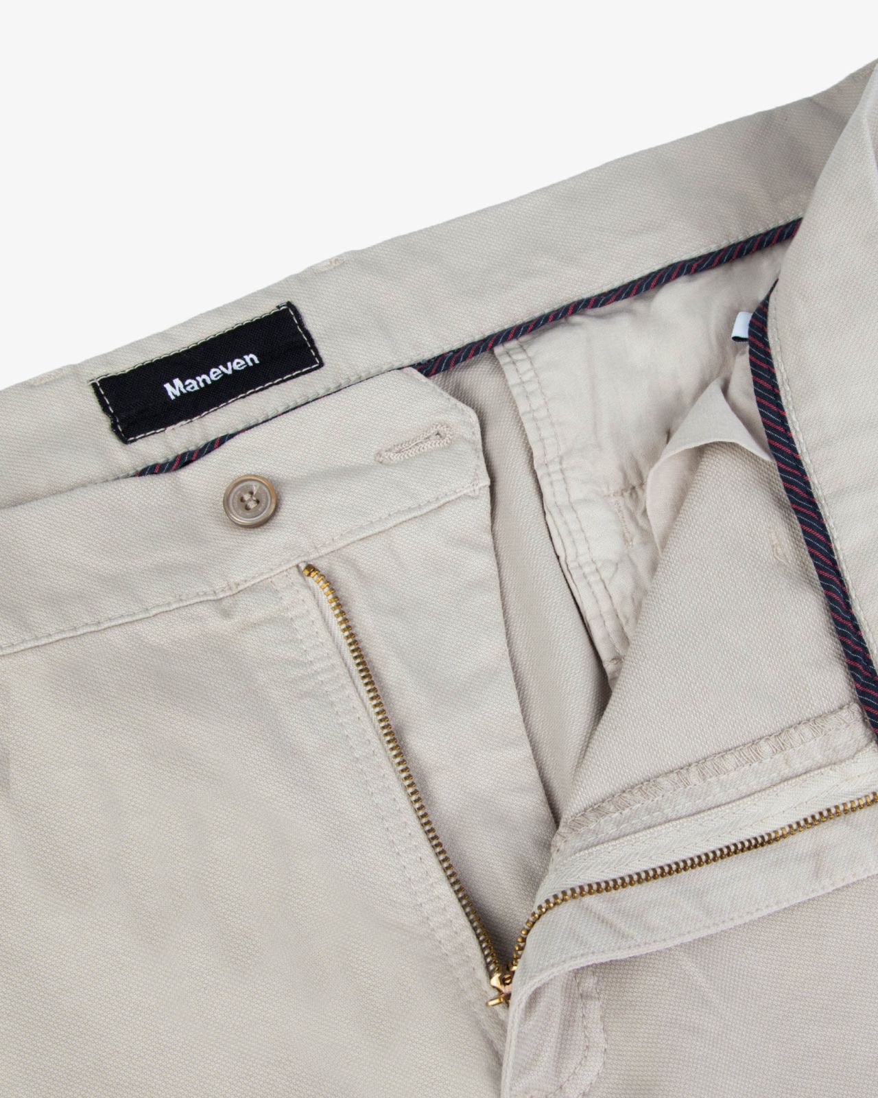 Pantalon chino avec ceinture grande taille écru