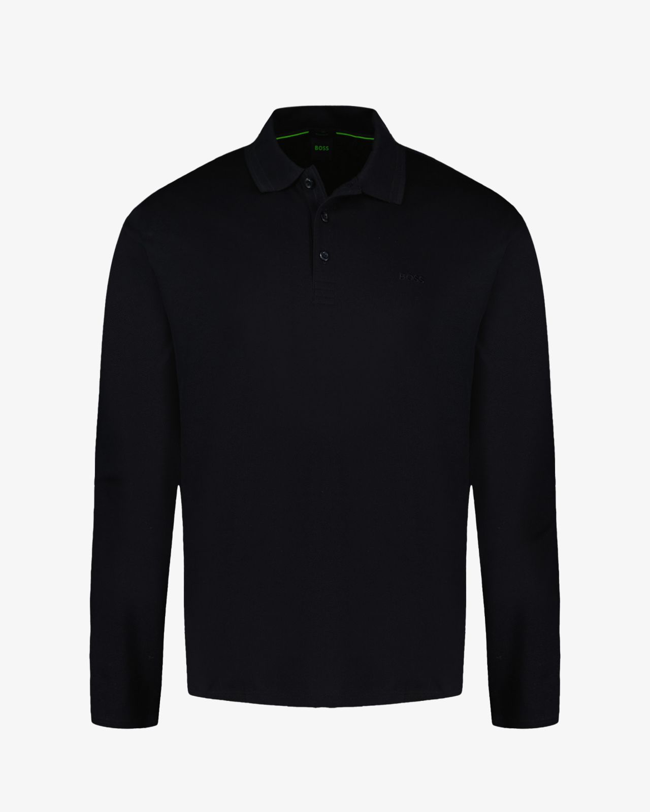 Polo manches longues grande taille noir