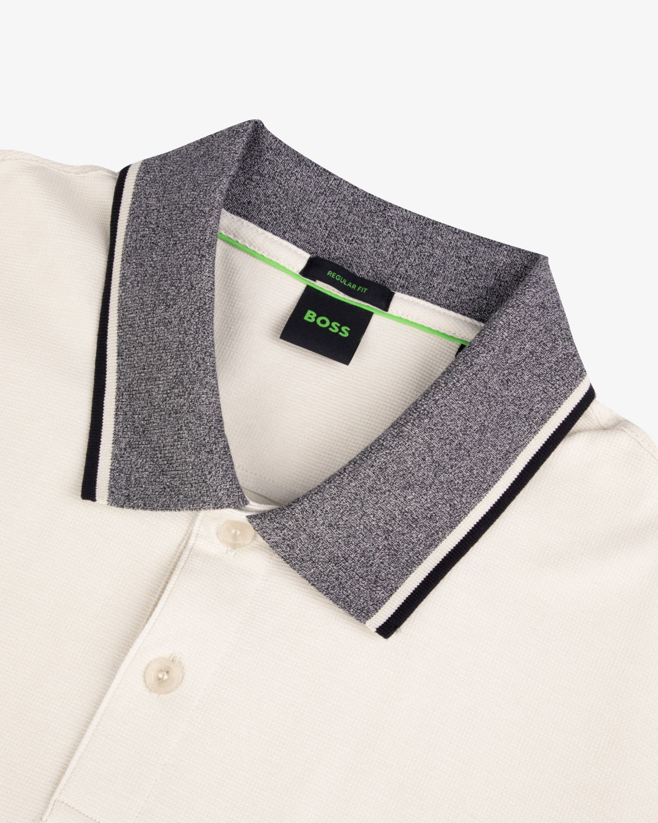 Polo manches longues grande taille blanc