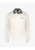 Polo manches longues grande taille blanc