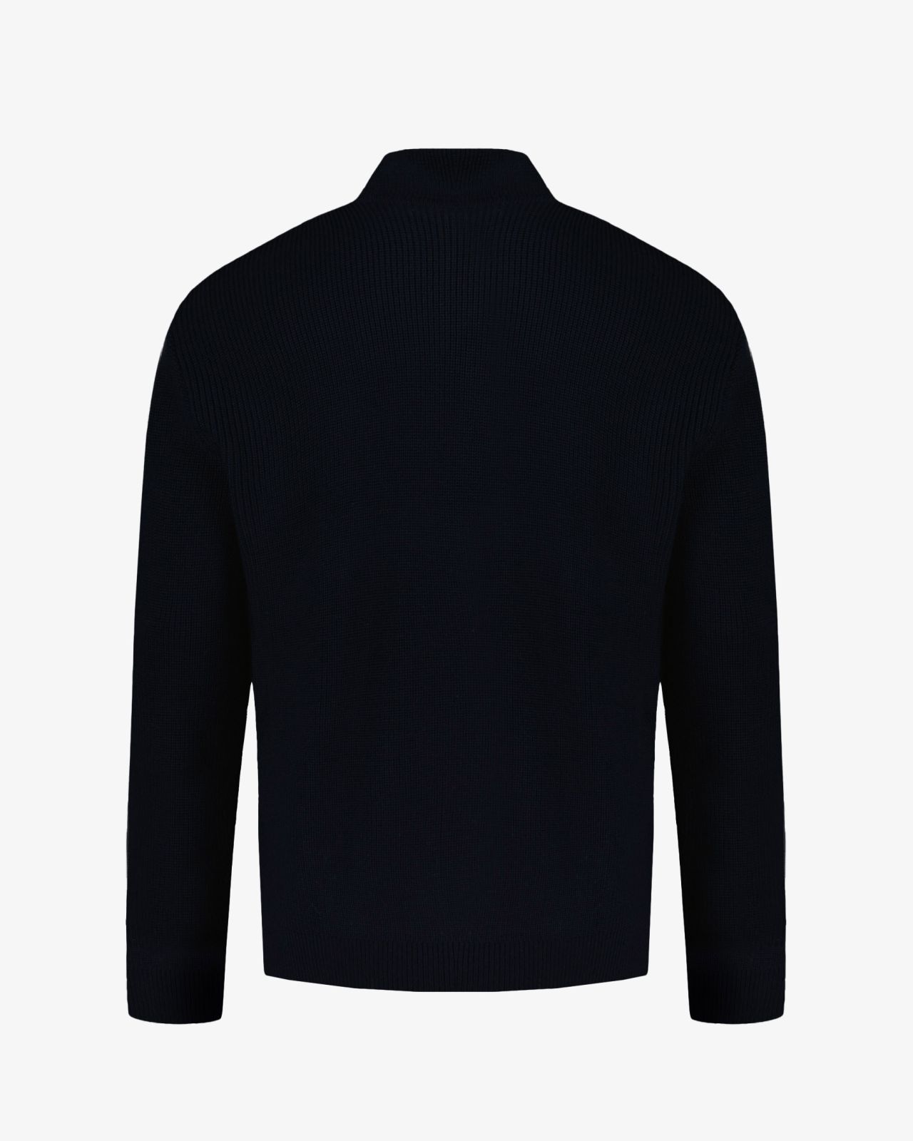 Pull demi zippé grande taille bleu marine