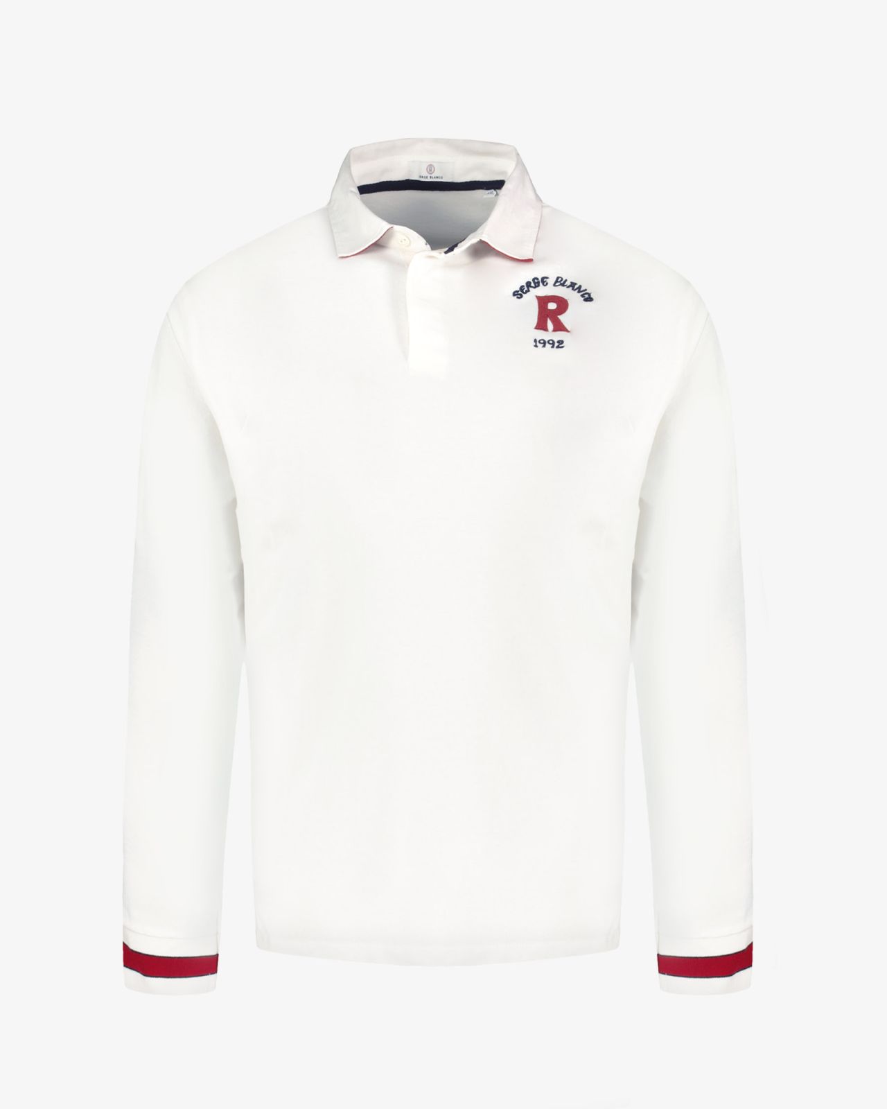 Polo manches longues grande taille écru