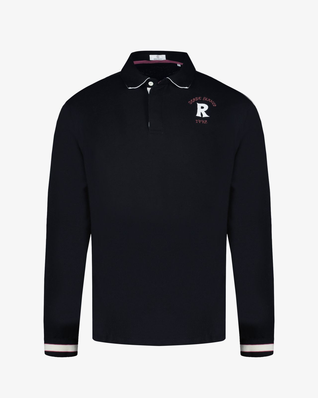 Polo manches longues grande taille noir