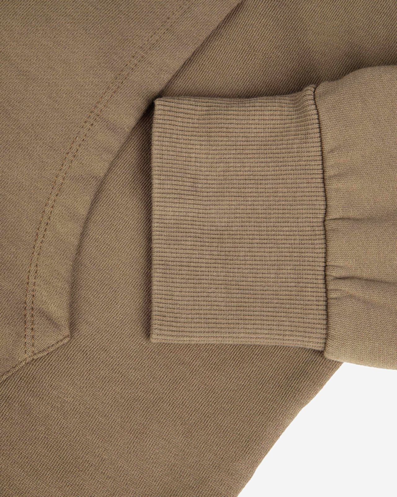 Sweat à capuche zippé grande taille marron