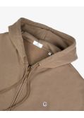Sweat à capuche zippé grande taille marron