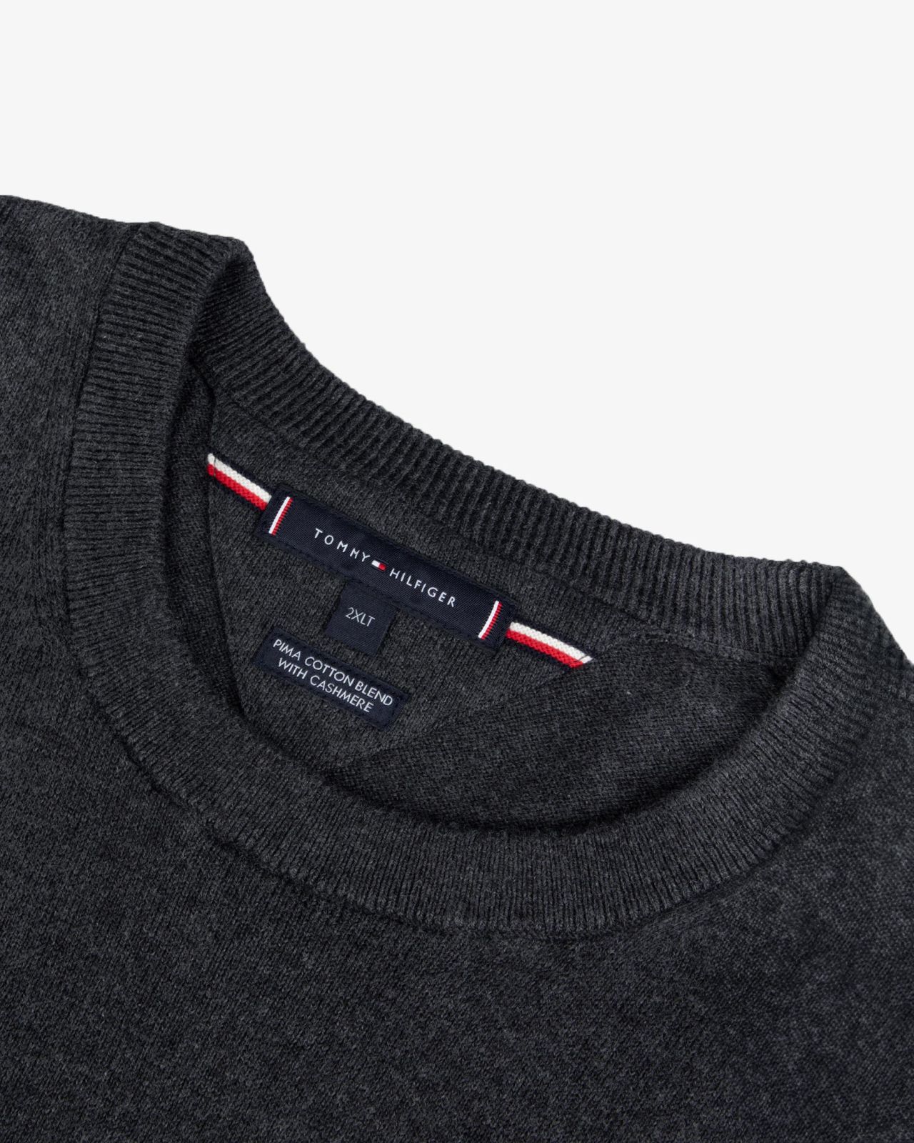 Pull coton cachemire grande taille anthracite