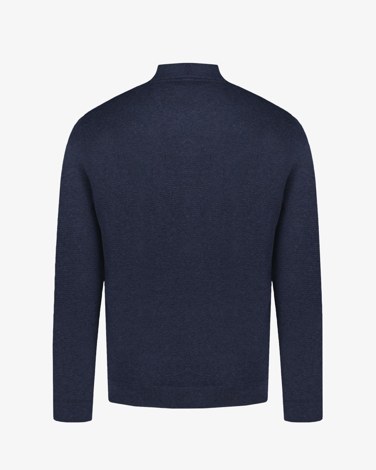 Cardigan zippé chiné grande taille bleu marine