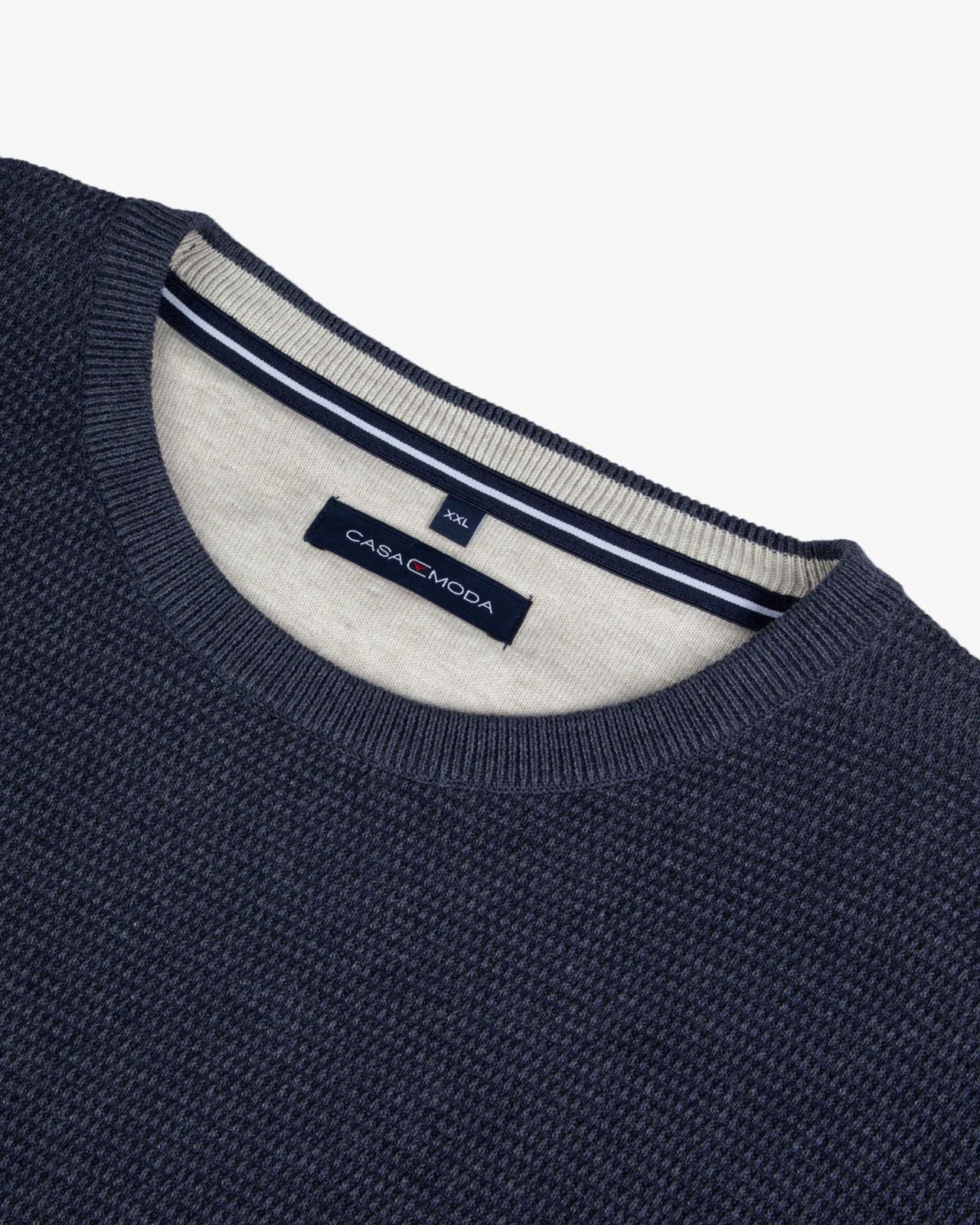 Pull chiné grande taille bleu marine