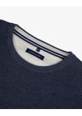 Pull chiné grande taille bleu marine