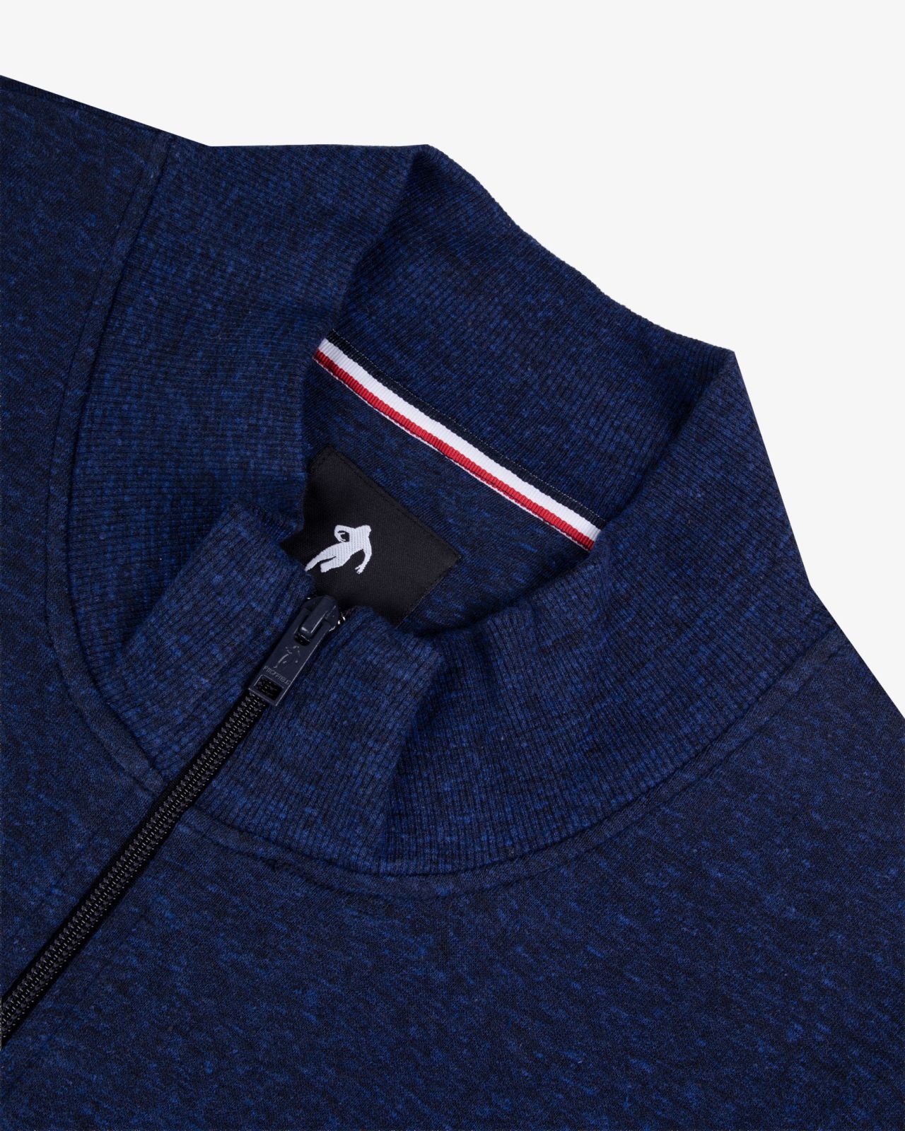 Sweat zippé grande taille bleu indigo
