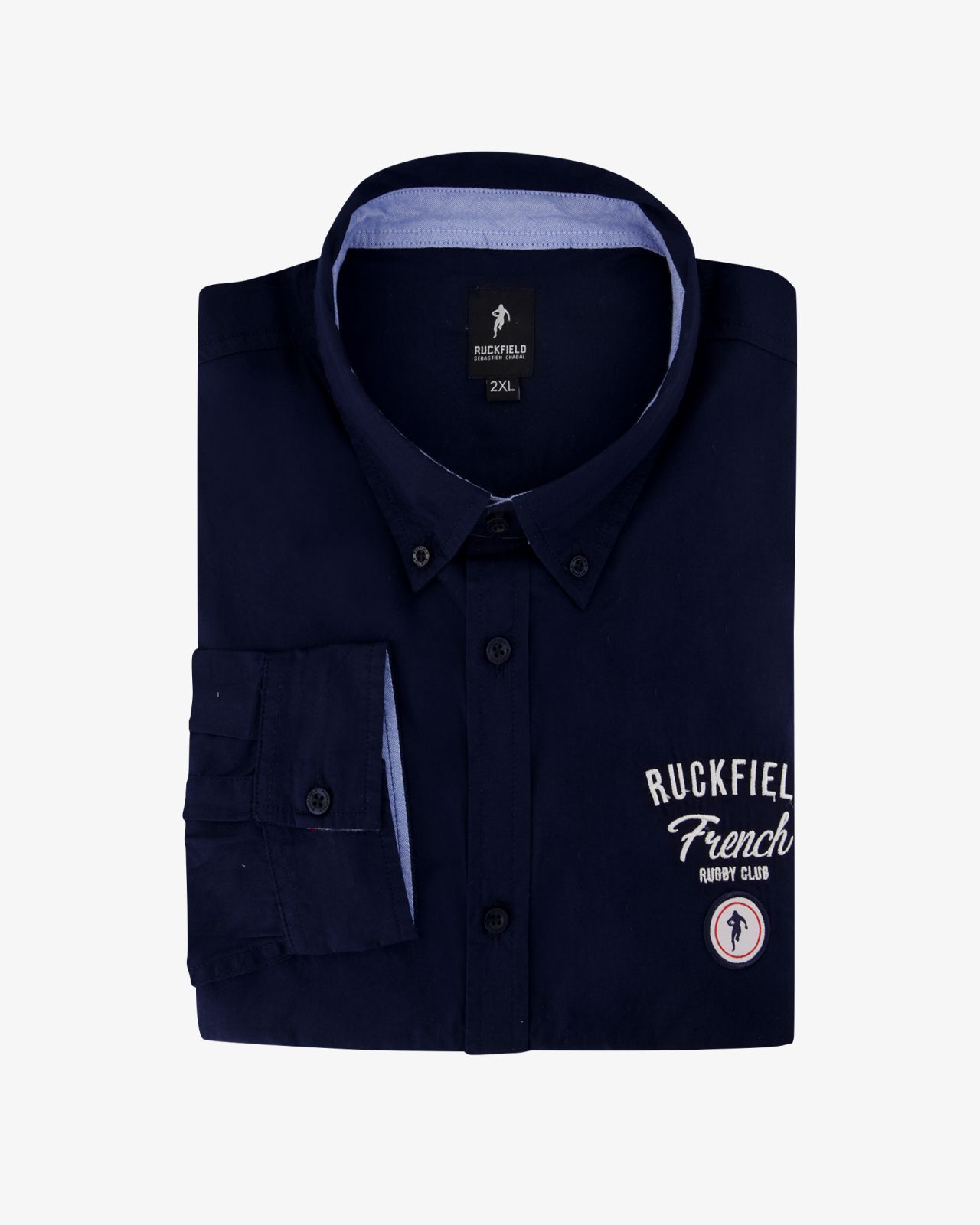 Chemise popeline grande taille bleu marine