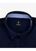 Chemise popeline grande taille bleu marine