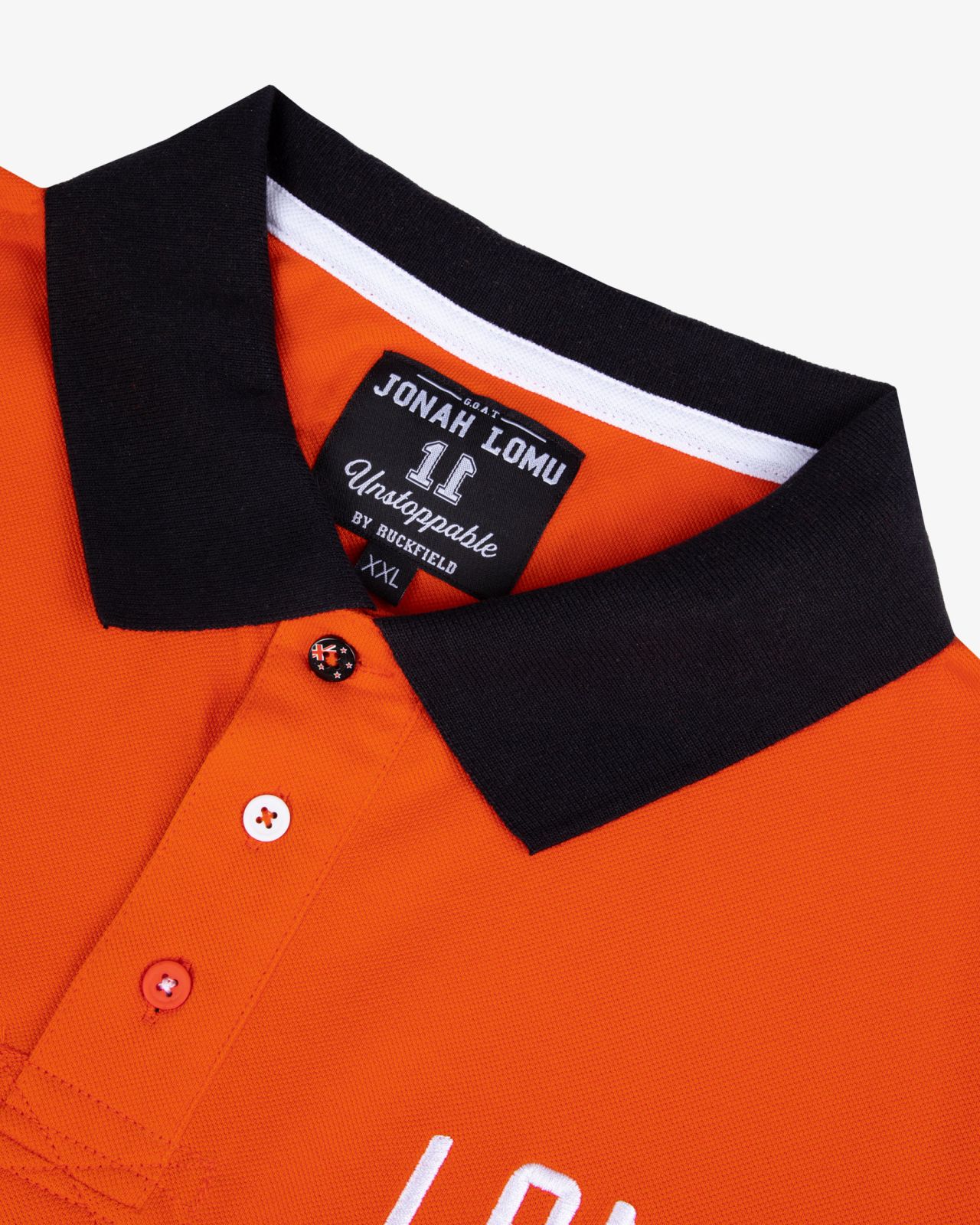 Polo piqué Lomu grande taille orange