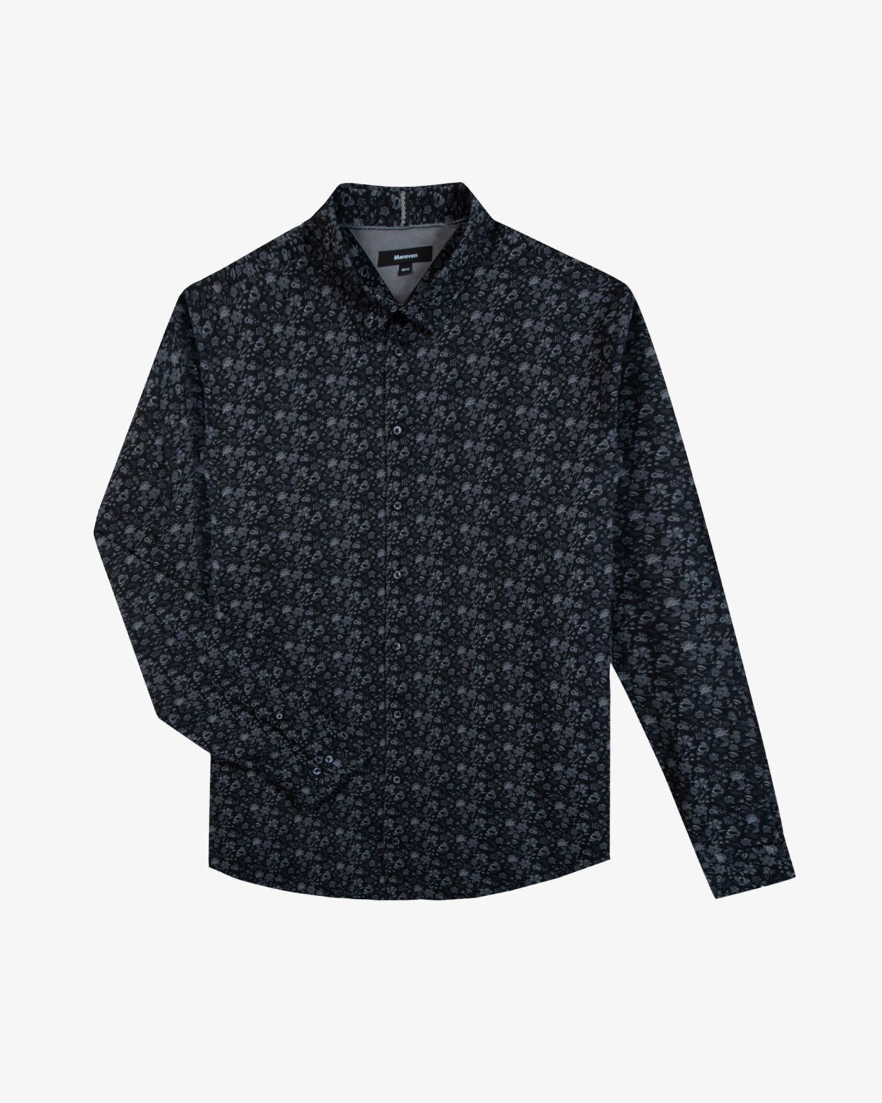 Chemise à fleurs grande taille noir