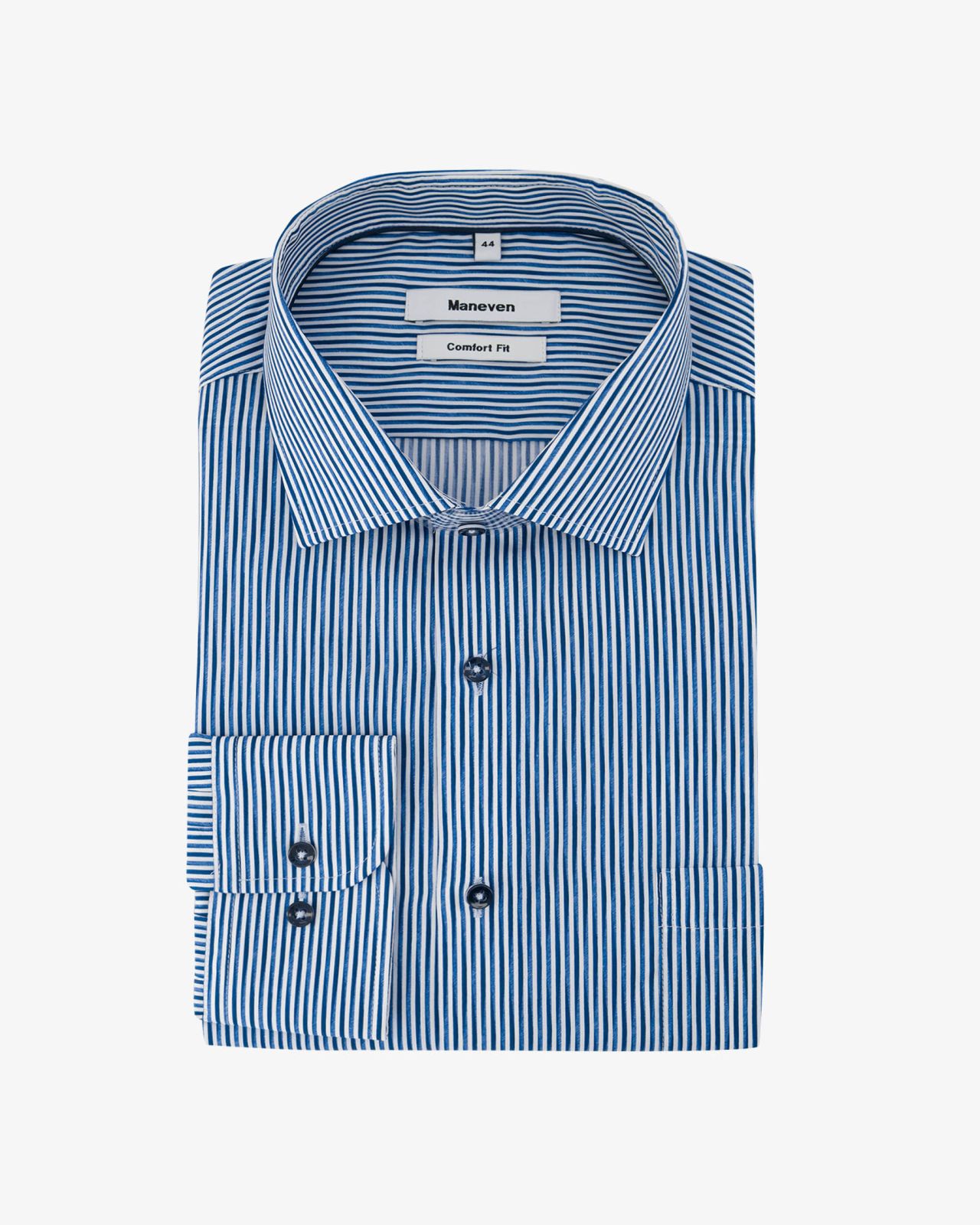 Chemise à rayures non iron pour homme grand bleu