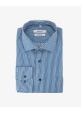 Chemise à rayures non iron pour homme grand bleu