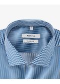 Chemise à rayures non iron pour homme grand bleu
