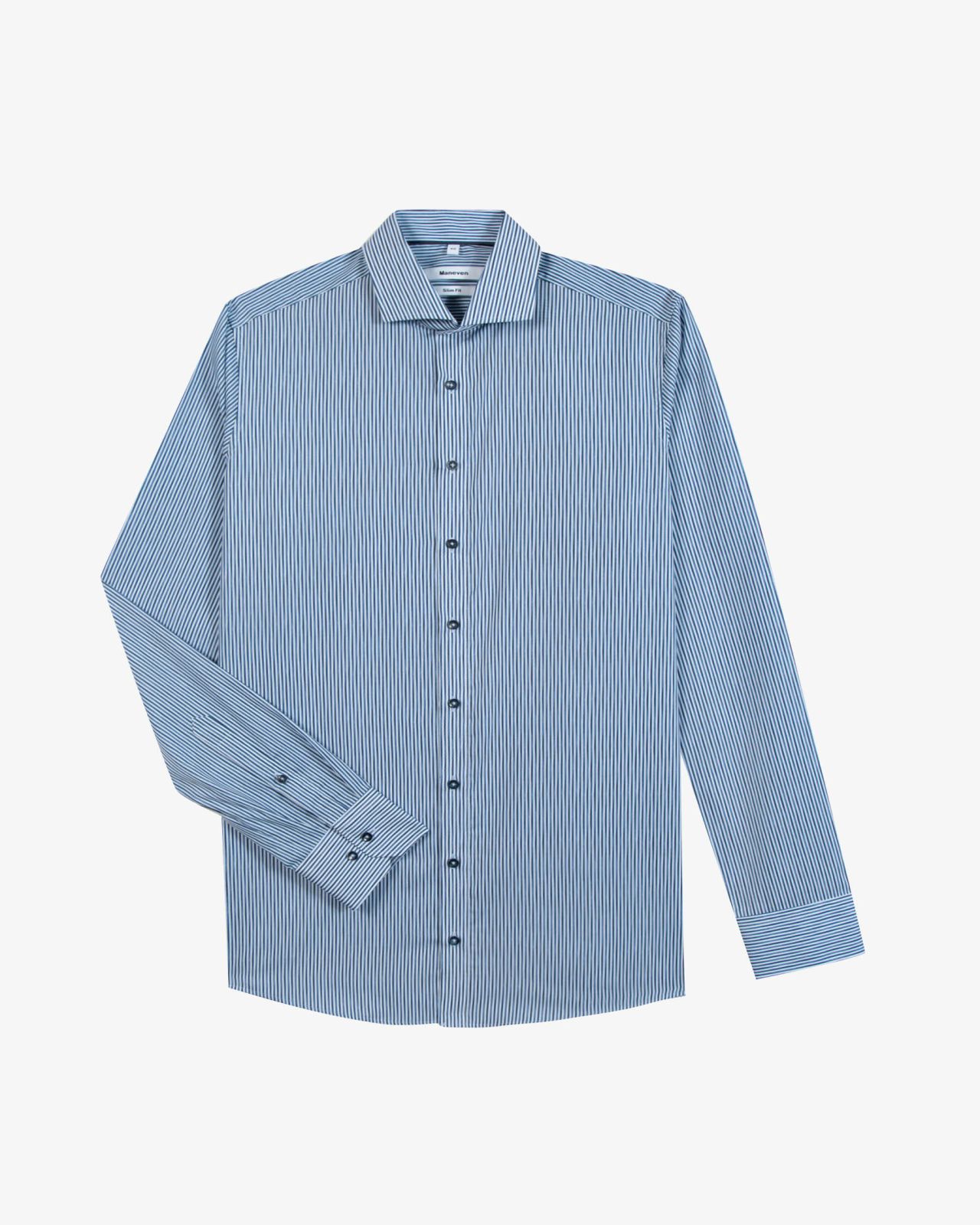 Chemise à rayures non iron pour homme grand bleu