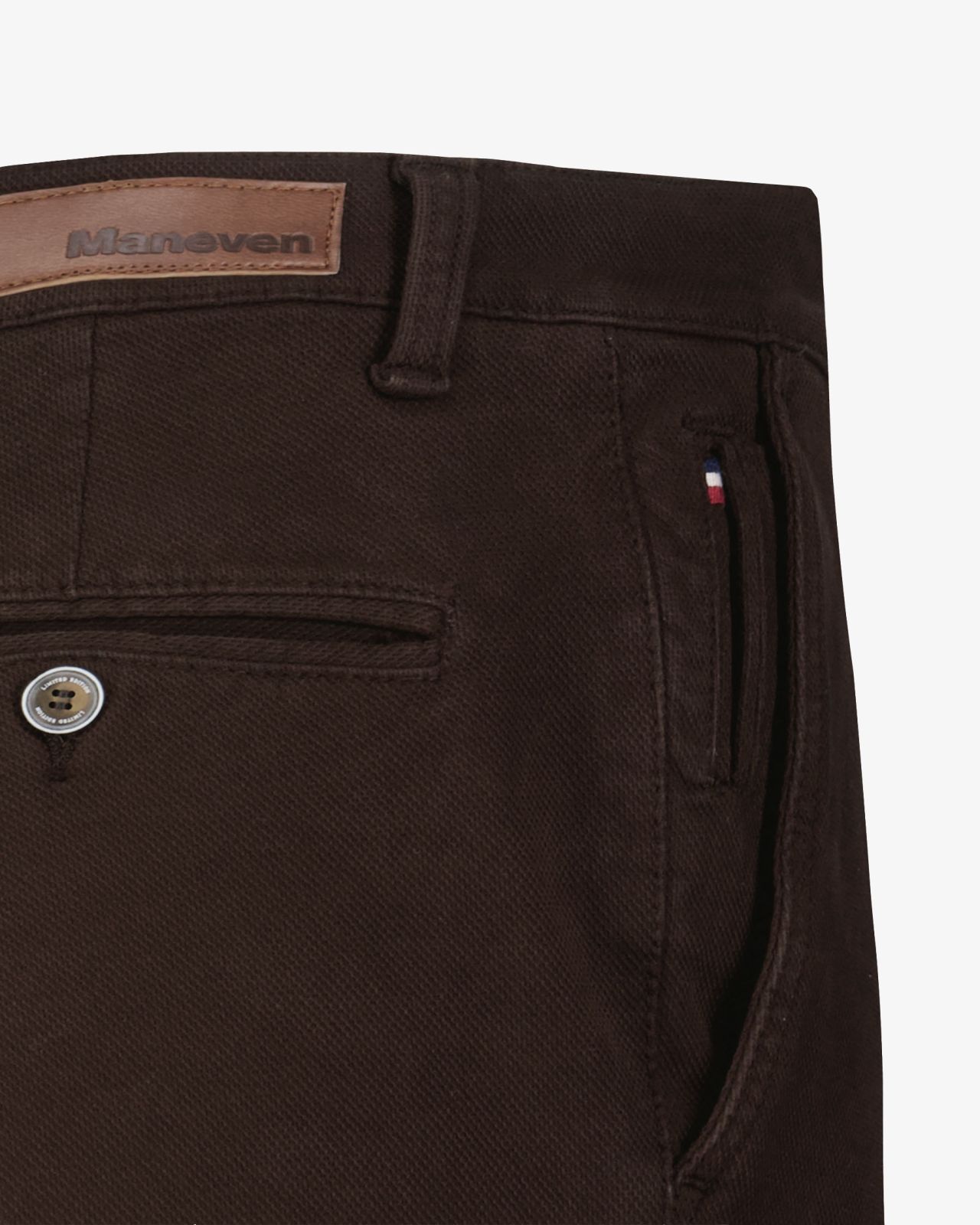 Pantalon chino armuré pour homme grand marron