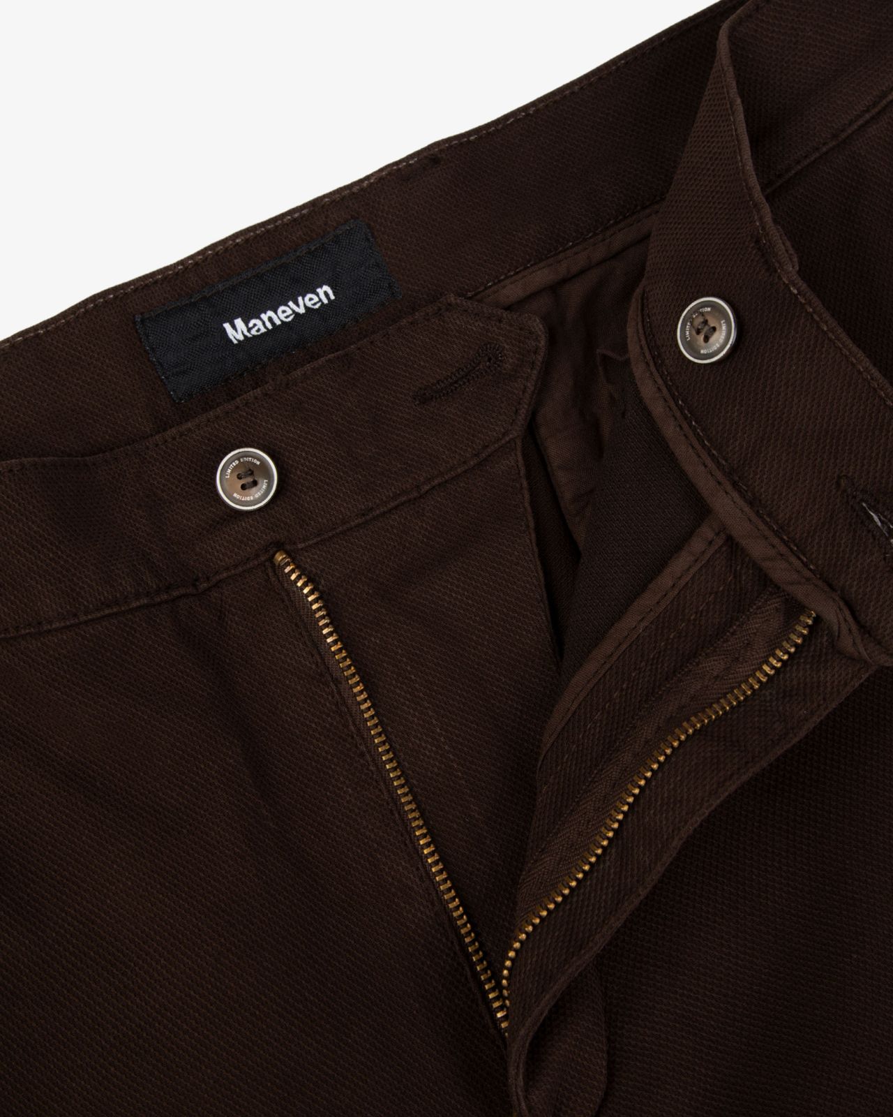 Pantalon chino armuré pour homme grand marron