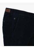 Pantalon chino en velours pour homme grand bleu marine