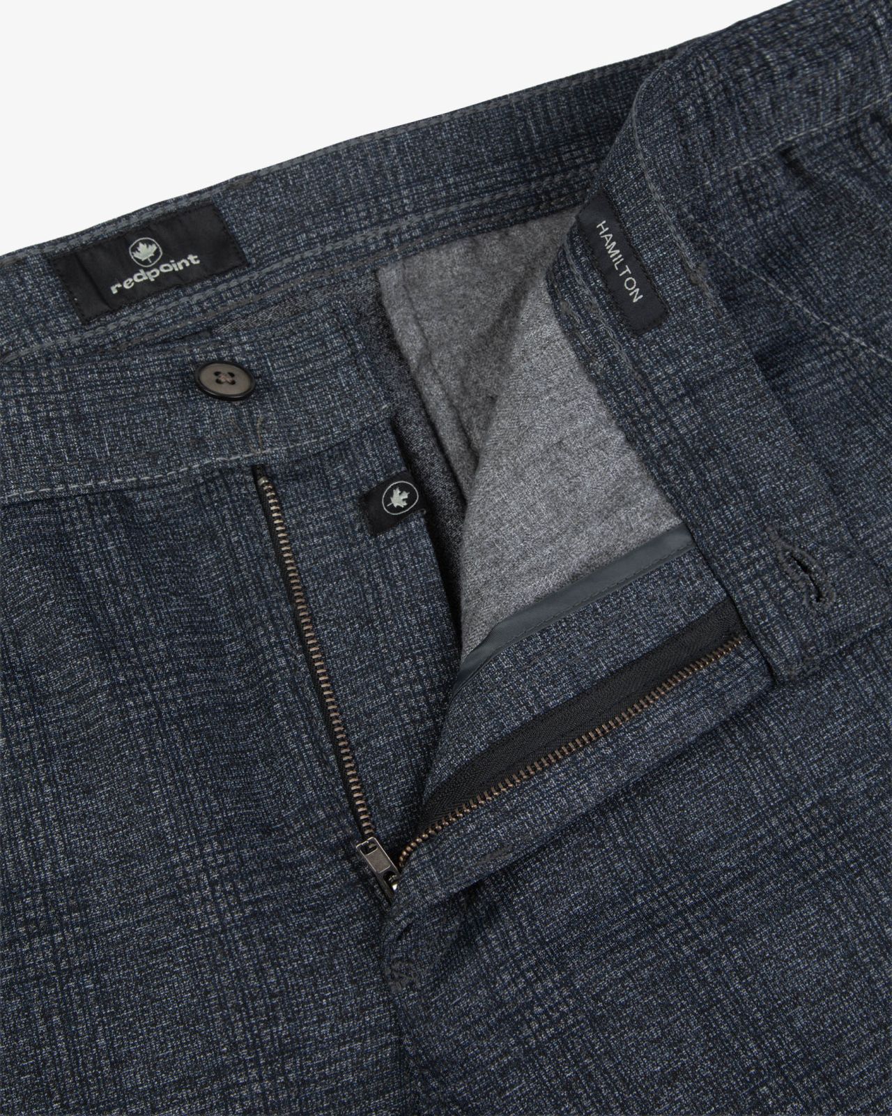 Pantalon chino en flanelle grande taille anthracite