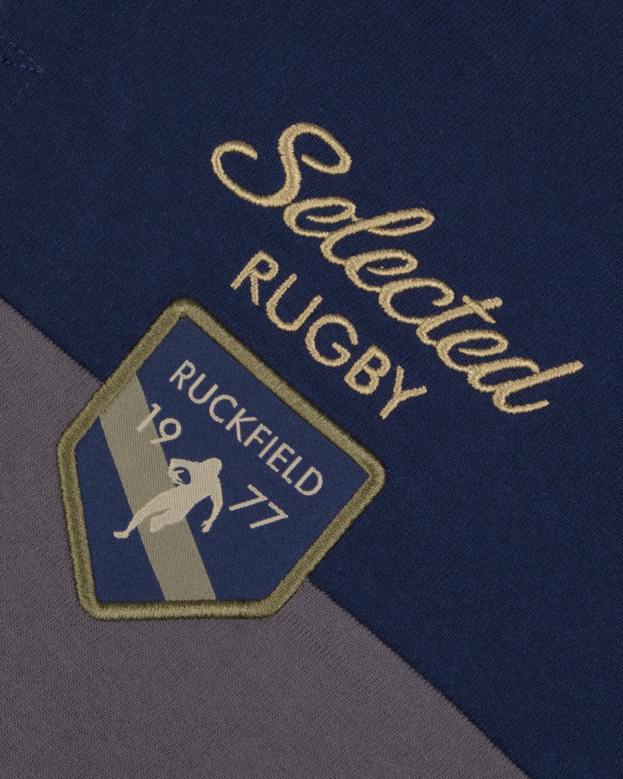 Polo manches longues grande taille gris