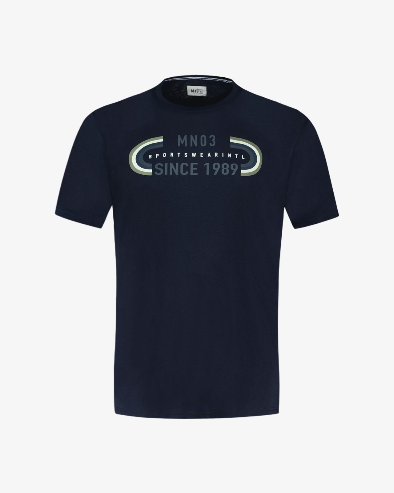 T-shirt imprimé grande taille bleu marine