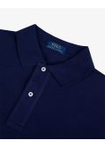 Polo manches longues piqué pour homme grand bleu marine