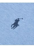 Polo manches longues piqué grande taille bleu