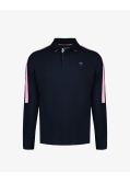 Polo manches longues jersey grande taille bleu marine