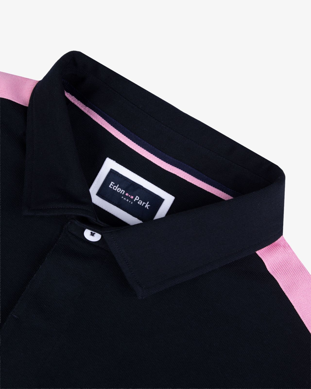 Polo manches longues jersey grande taille bleu marine