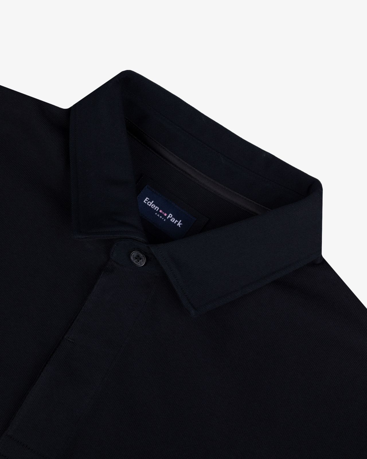 Polo manches longues grande taille noir