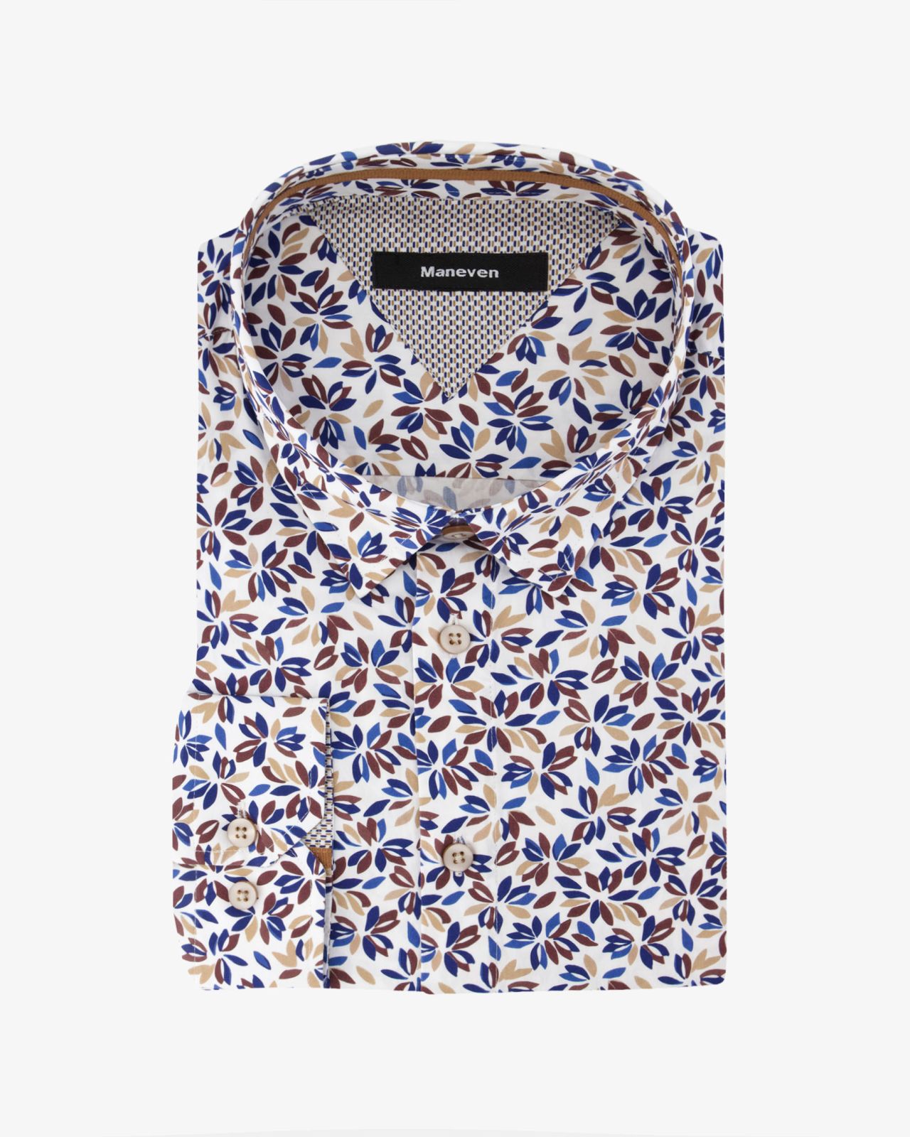 Chemise imprimée grande taille bleu